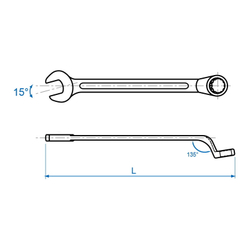 Ключ изогнутый комбинированный 10 мм KING TONY 1063-10