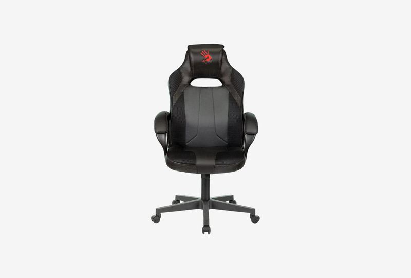 Кресло A4Tech экокожа, ткань черный 82x35x67GC-200