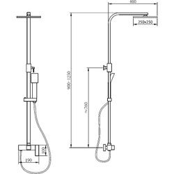 Душевая система Abber Daheim AF8220 Хром