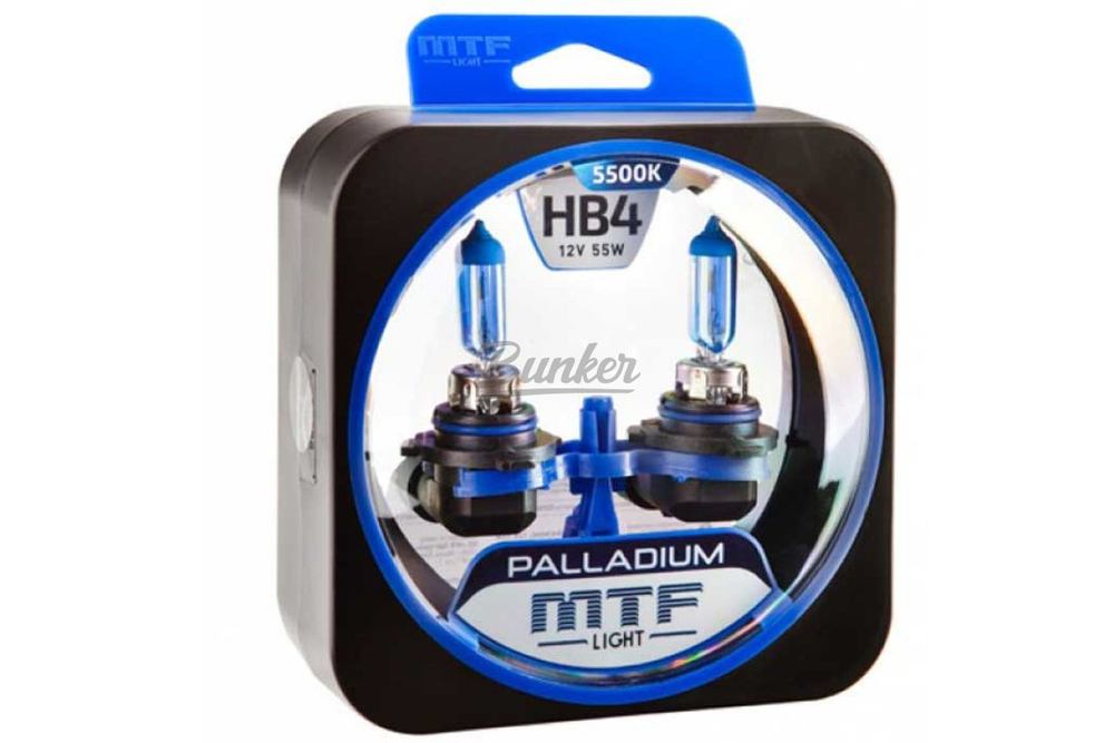 Галогенные автолампы MTF Palladium 5500K HB4 55w, (компл.)