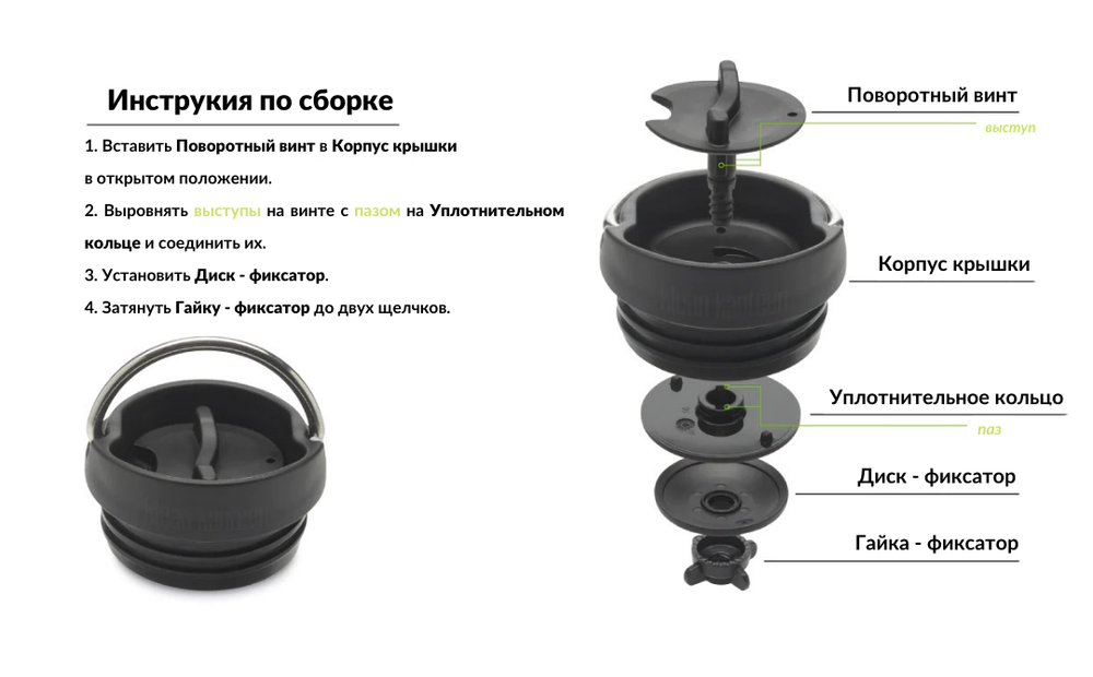 Термокружка Klean Kanteen TKWide Cafe Cap 20oz (592 мл) Corsair