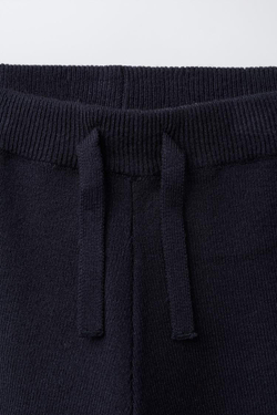 ZARA ТРИКОТАЖНЫЕ БРЮКИ-ДЖОГГЕРЫ, МОРСКОЙ СИНИЙ