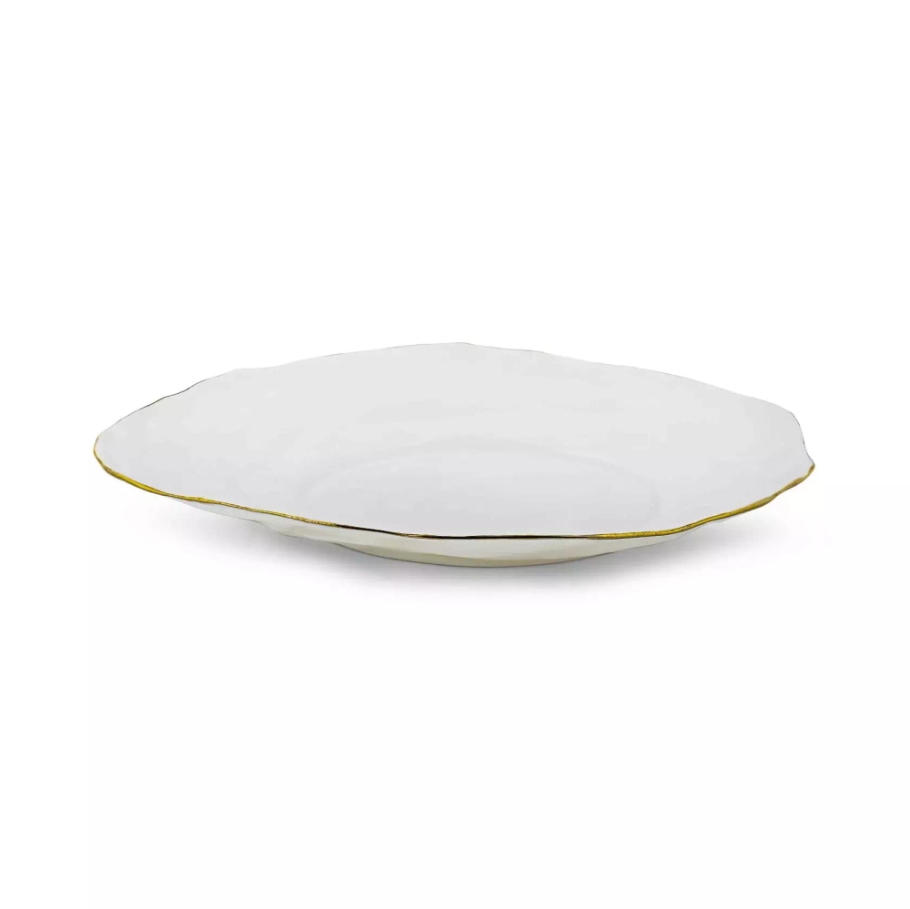 Тарелка плоская,золотой декор