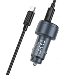 Автомобильное зарядное устройство для Type-C Hoco Z57B PD45W+QC3.0 (metal grey)