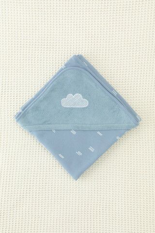 Простынка для новорожденных  К 8500/пыльно-синий(облако)