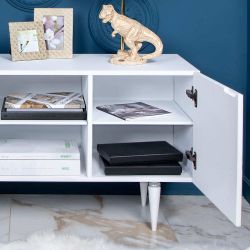 Тумба под ТВ Тропик 155см Классик Айс Сильвер