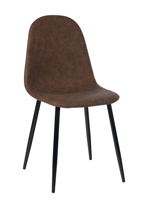 СТУЛ MADRID КОРИЧНЕВЫЙ ЭКОКОЖА