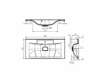 Тумба с раковиной Belbagno MARINO 90 2C-SO/BB900/450-LV-MR-PR Rovere Moro