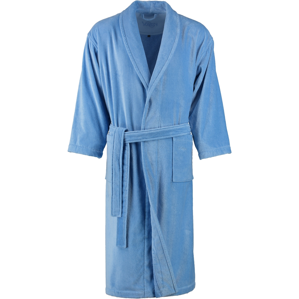 Элитный халат махрово-велюровый Feeling steelblue от Vossen Австрия