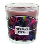 Свеча ароматическая в стакане Черная роза