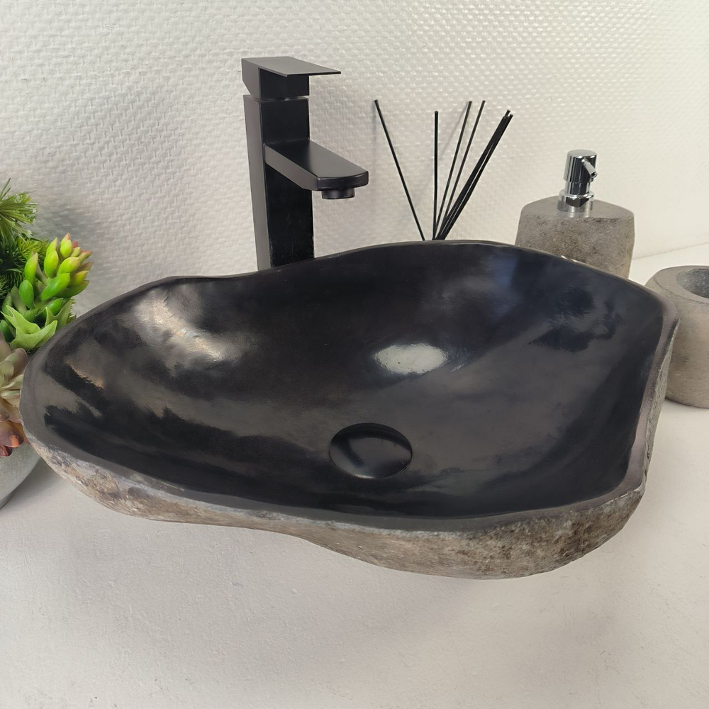 Раковина из речного камня RS-65430 46*37*14 0856
