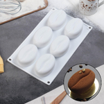 Форма для муссовых пирожных «Кофейные зёрна», 28,5х17х2,5 см, 6 ячеек, 8х6 см