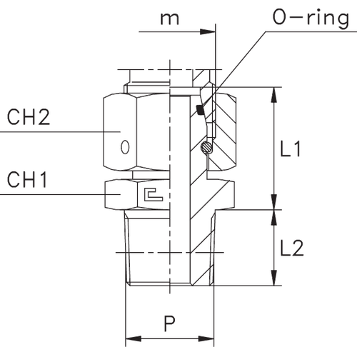 Штуцер FNС DS25 NPT1 - 36х2