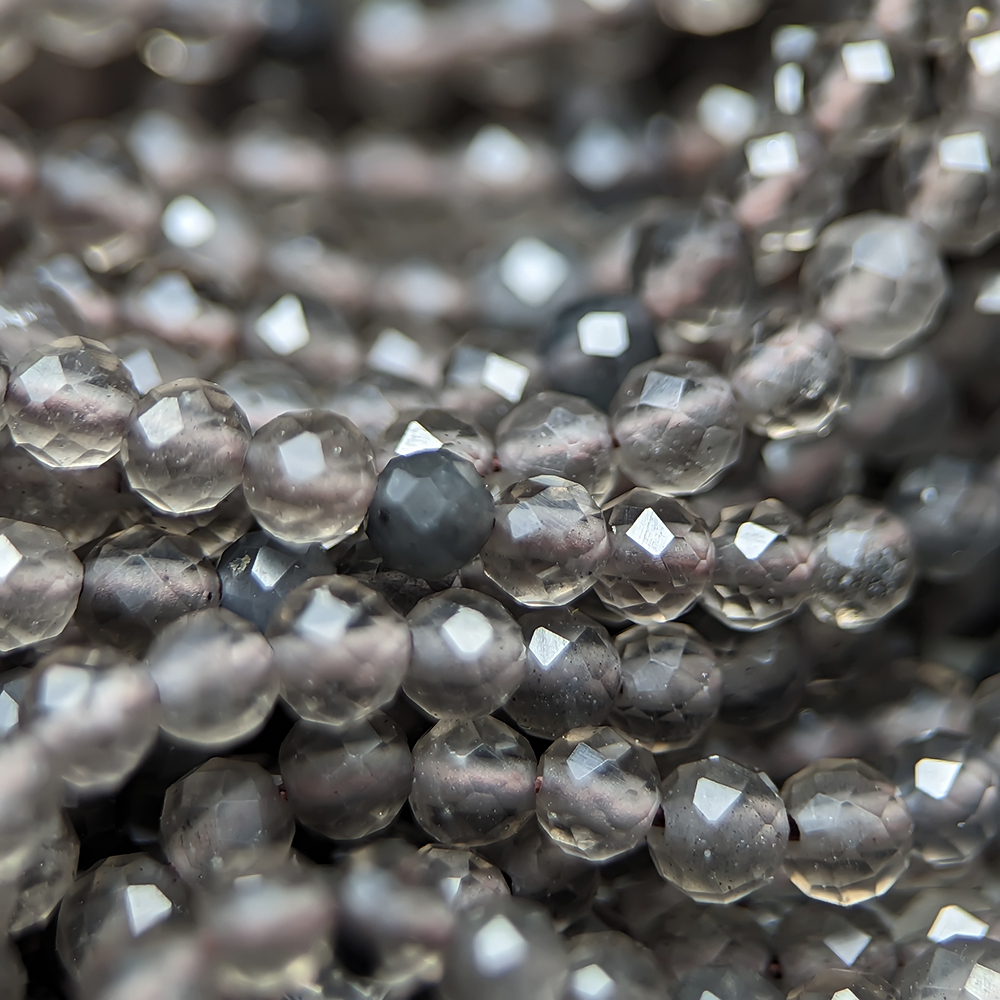 Раухтопаз (дымчатый кварц) натуральный, 3мм, шар, микроогранка