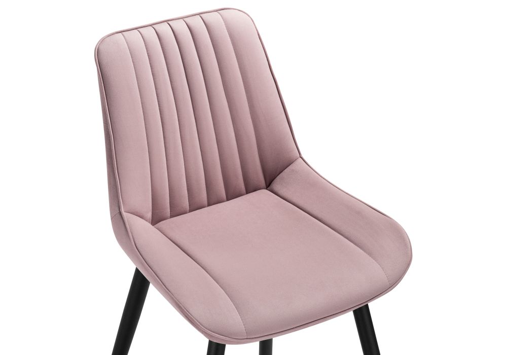 Стул на металлокаркасе Седа розовый / черный