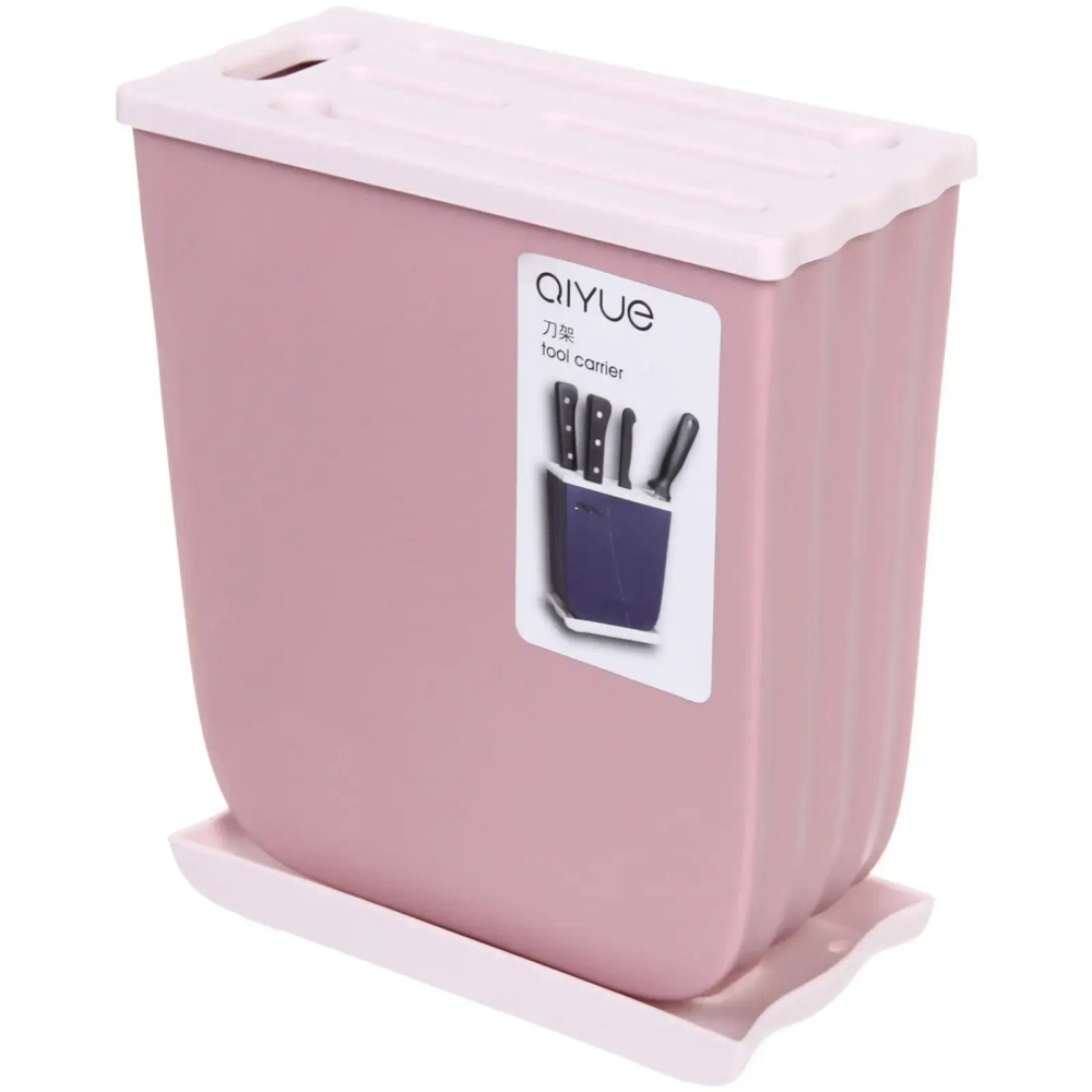 Подставка для ножей «SEGRETO» 16*7,5*19см пыльная роза