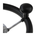 Рулевое колесо LIPARI обод черный, спицы серебряные, ⌀ 280 мм со спинером