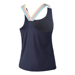 Женская теннисная майка Quiet Please Rainbow Tank Top Women - Dark Blue, Multicoloured