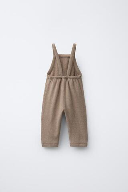 ZARA КОМБИНЕЗОН ИЗ МЯГКОЙ ТКАНИ, РЫЖЕВАТО-КОРИЧНЕВЫЙ