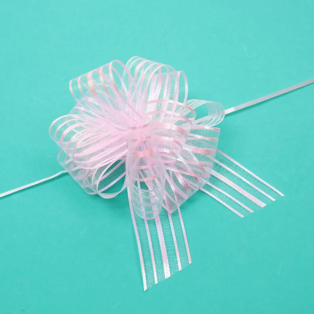 Бант для оформления подарка «Сияние» 5 см, d=15 см, Нежно-розовый