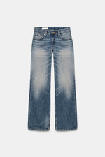 Джинсы TRF с низкой талией и широкими брючинами - ZARA