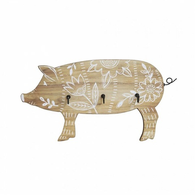 Вешалка настенная "Свинья" 54х5х28см, МДФ, металл