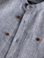 Рубашка льняная для мальчика Next E31-736, Синий