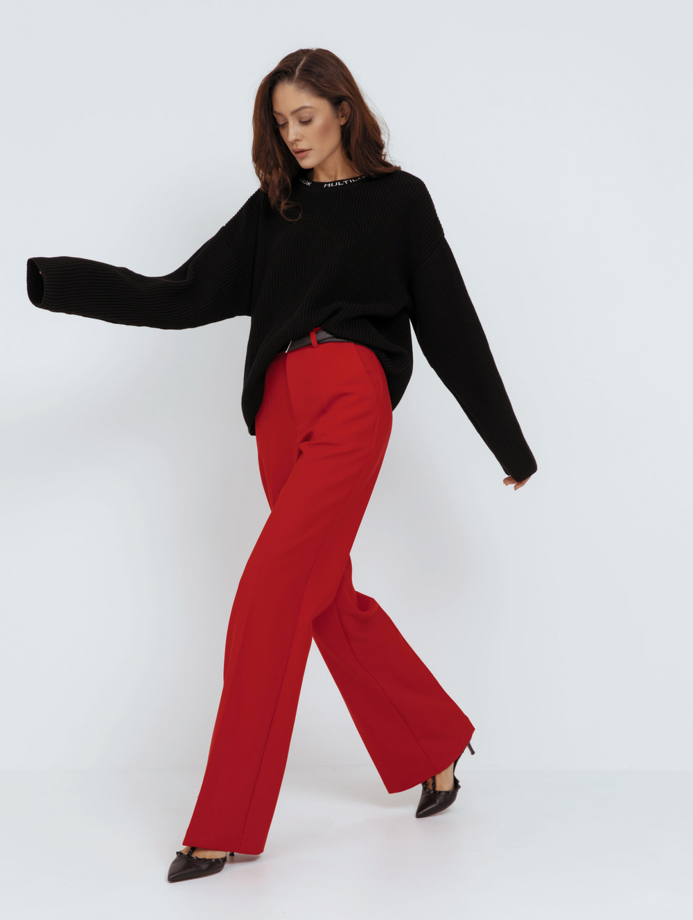 Брюки прямые со стрелками