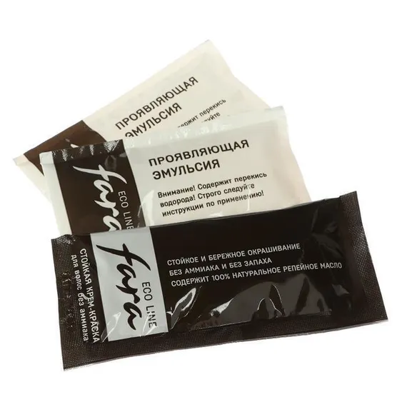 Краска для волос FARA Eco Line 5.77 тёмно-коричневый, 125 г