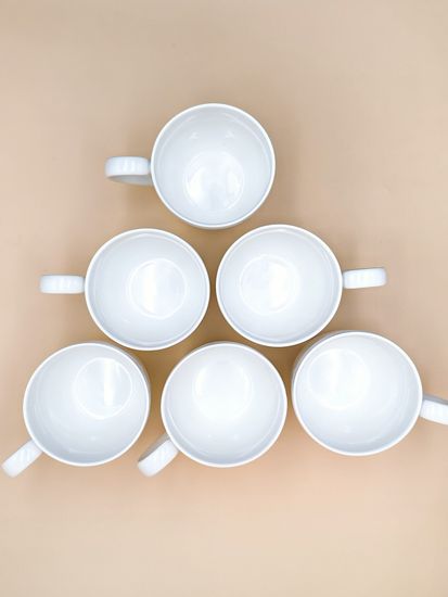 Набор кружек 350 мл. 6 штук "White Ornaments"