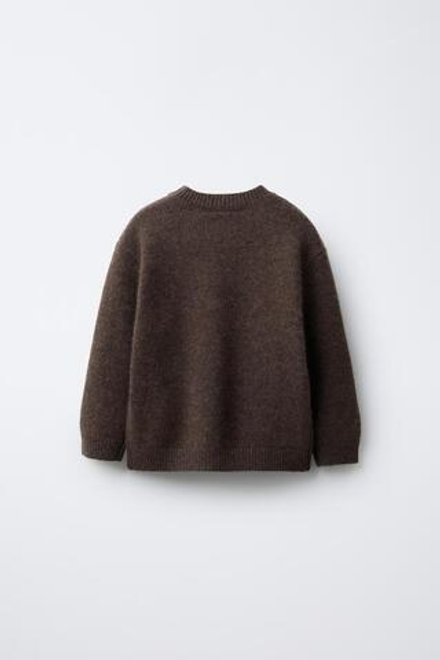 ZARA Х BENSIMON ® ТРИКОТАЖНЫЙ СВИТЕР, КОРИЧНЕВЫЙ МЕЛАНЖ