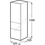 Шкаф-колонна Ronda L левый белый глянец/антрацит Roca ZRU9302966
