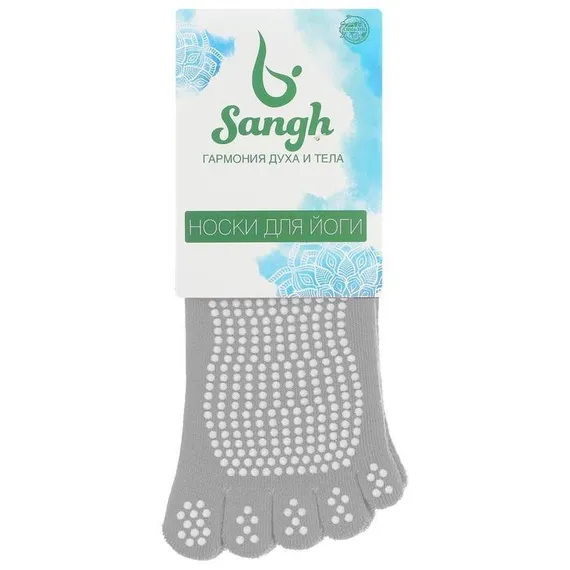 Носки для йоги прорезиненные, размер 36-38, цвета микс