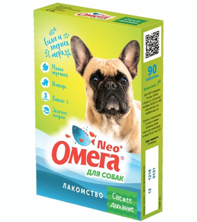 Омега NEO для собак свежее дыхание 90таб.