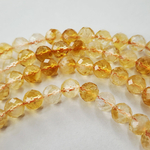 Цитрин природный, шар, огранка, р-р ~6.4 мм, цена за набор 15 бусин