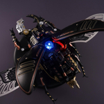 Настенные кварцевые часы с механический маятником "Романтическая нота" от ROKR - Деревянный конструктор, сборная механическая модель, 3D пазл