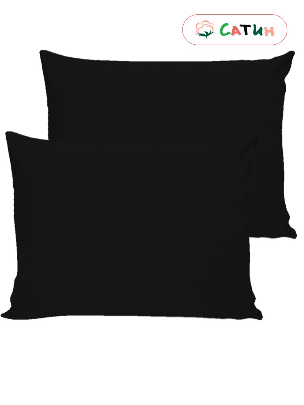 Постельное белье сатин Milky Garden "Black" 2-спальное Наволочка 50х70 см 2 шт Простынь на резинке 160x200 см Пододеяльник 175x215 см