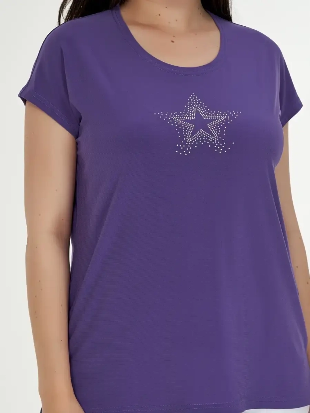Футболка топ со стразами