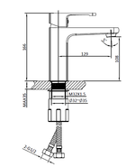 Смеситель для раковины AltroBagno Lamberto 0139 GM