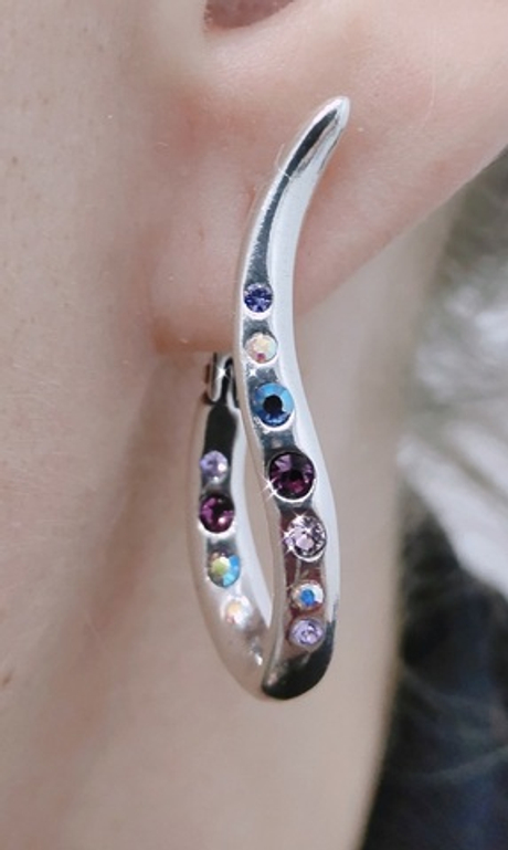 "Марципан" серьги в серебряном покрытии из коллекции "Десерт" от Jenavi  с английским замком