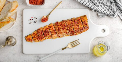 Скумбрия филе горячего копчения с паприкой и морковью