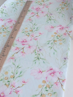 Дюспо (курточная ткань). Принт- Магнолии мята