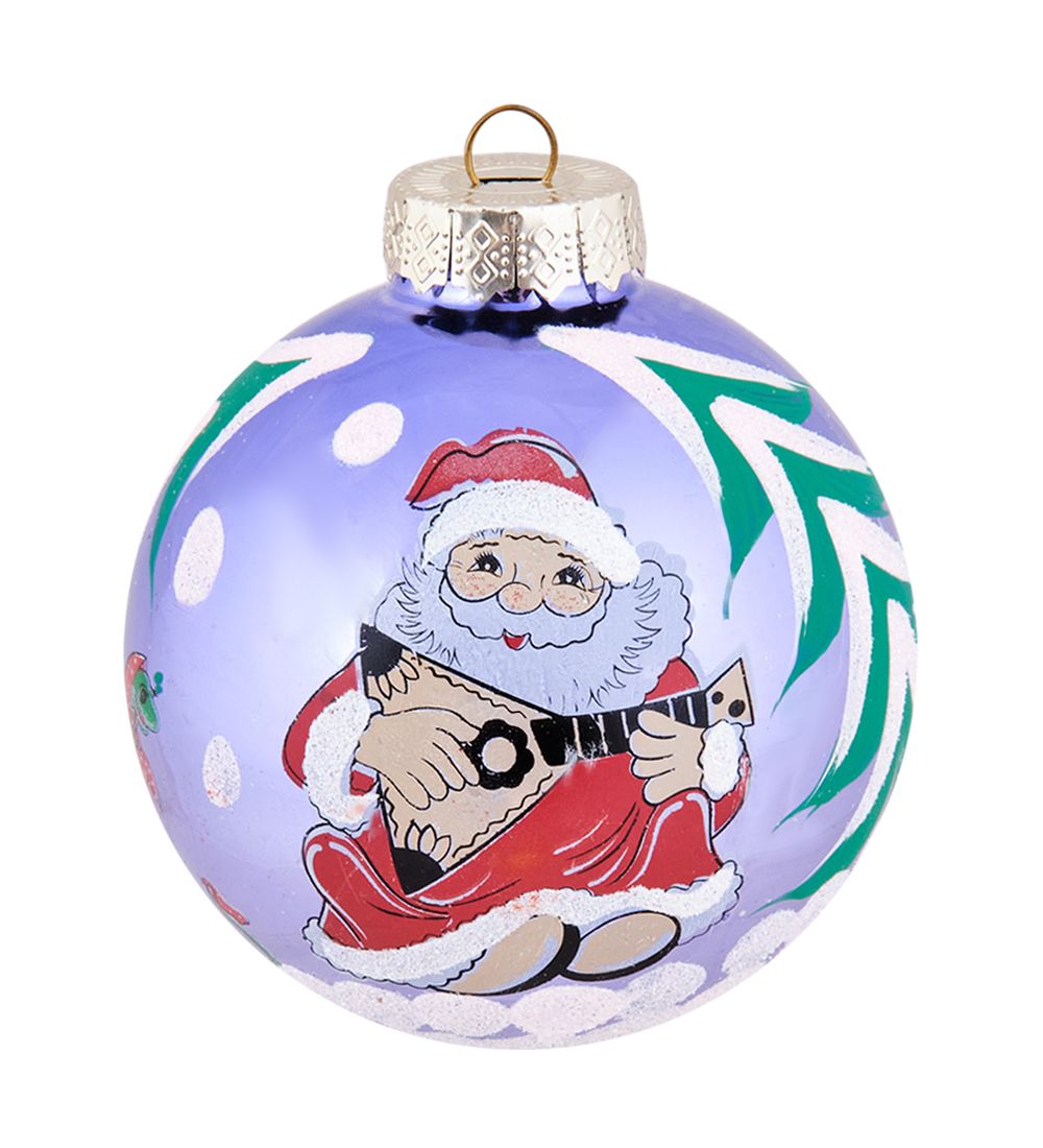 Элита НФШ-1714/3 Ел.украшение Шар «Дед Мороз со Змеей» 85 мм