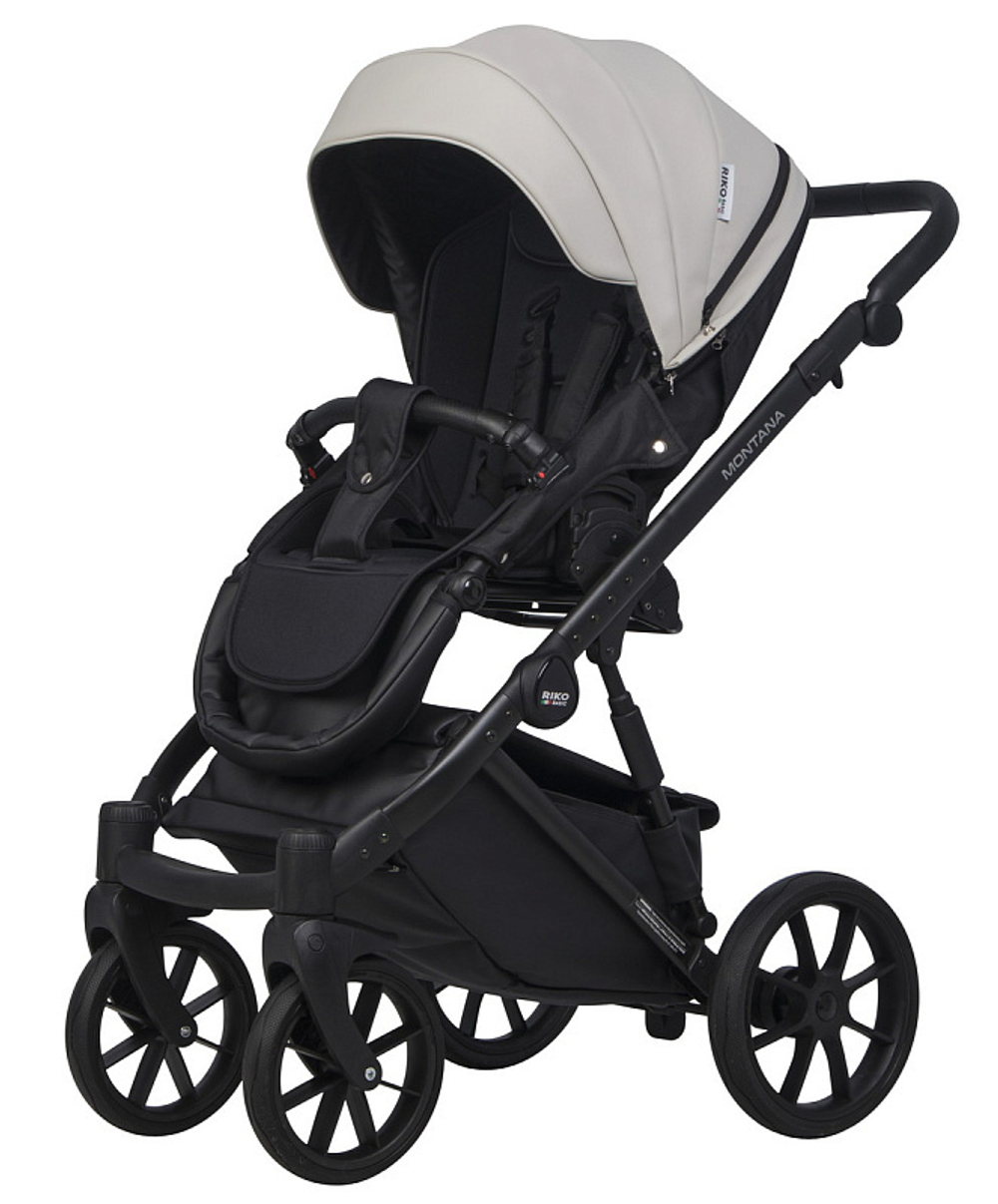 Детская коляска Riko Basic Montana Ecco 3 в 1 31 Light Silver-Black