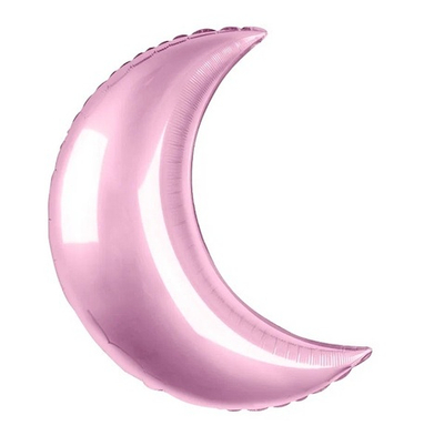 Шар фольга ПолуМесяц Розовый Макарунс 89 см с гелием