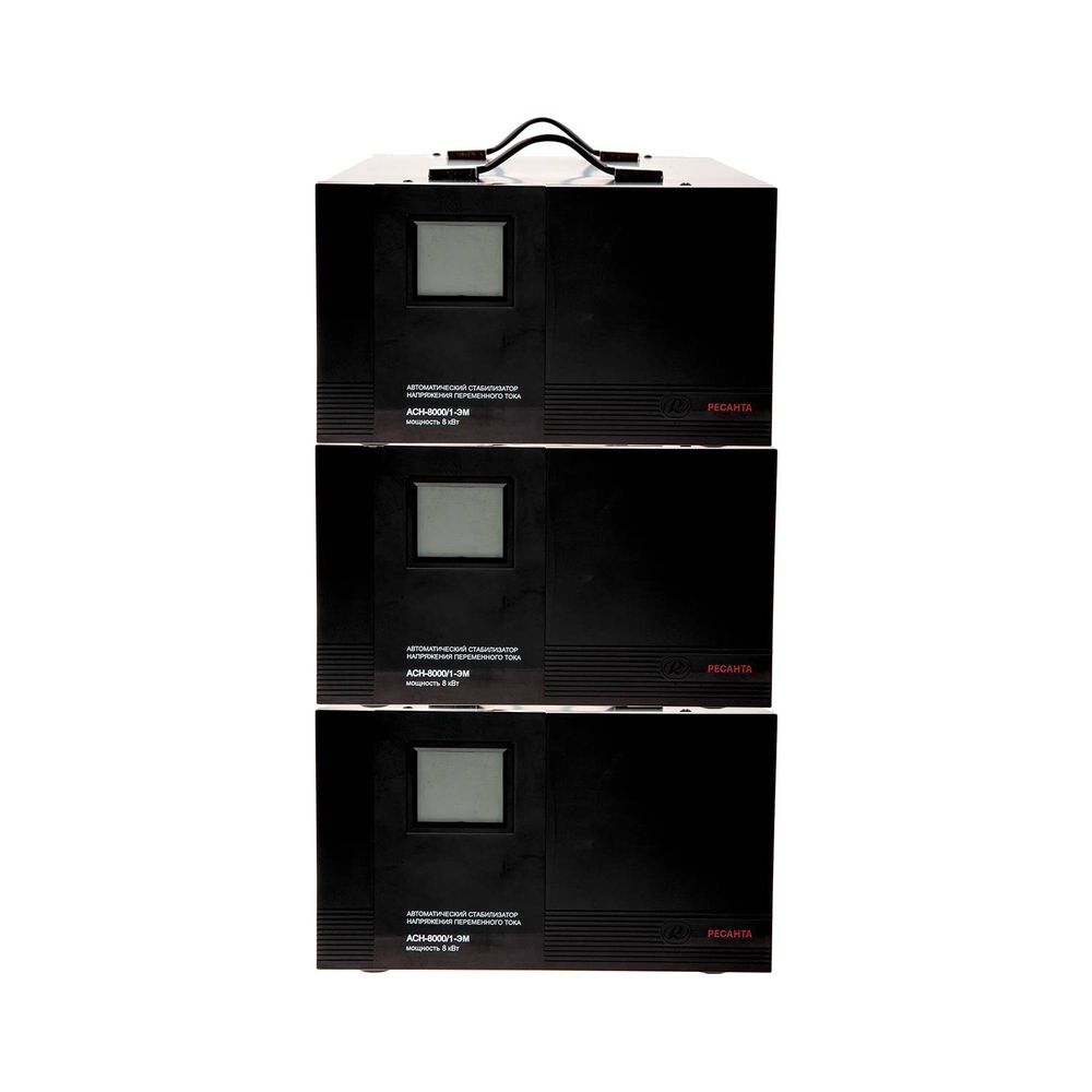 Трёхфазный комплект стабилизаторов Ресанта на 30кВт АСН-10000/1-ЭМх3