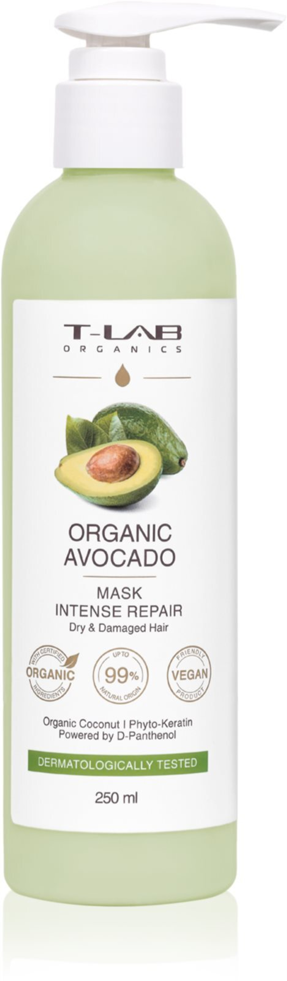 T-LAB Organics Organic Avocado Intense Repair Mask - регенерирующая и восстанавливающая маска для поврежденных волос /   0  ml  / GTIN 5060466666122