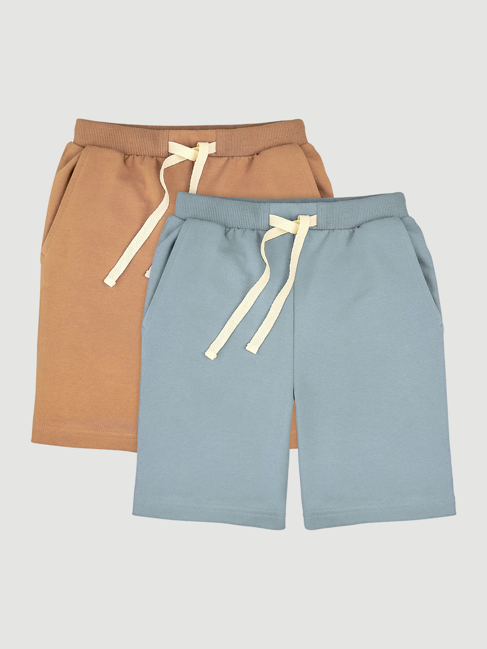 Шорты удлиненные Mjölk Baby Blue/Camel, сет 2 шт., уценка