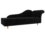 Кушетка Камерон правая, Черный, Велюр, 110097