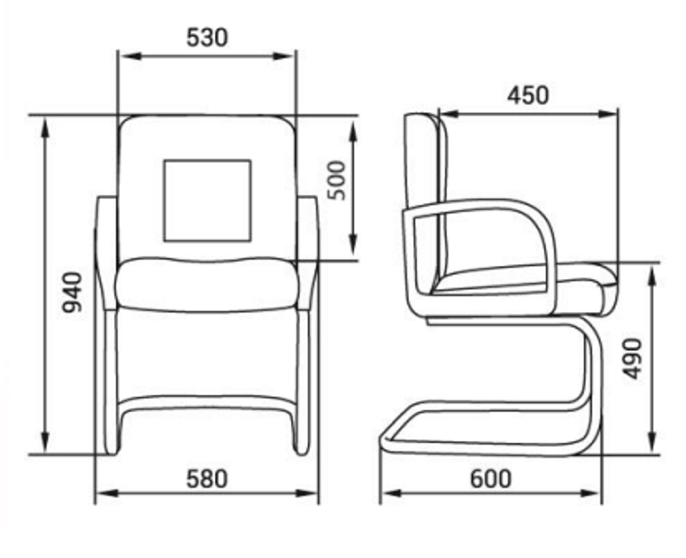 Кресло для руководителя СЕНАТОР СТАНД КОРОТКИЙ КОНФ